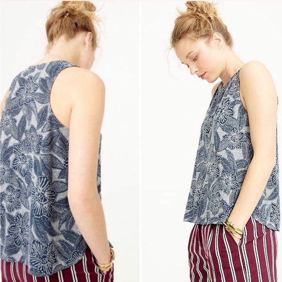 J. CREW Polynesian Floral Tank Top - Picture 7 of 7